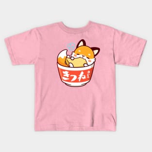 Kitsune Udon Kawaii Kids T-Shirt